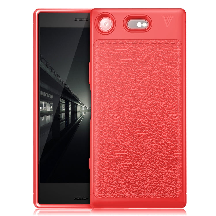 Lenuo for Sony Xperia XZ1 Litchi Texture Full Coverage PU Leather + TPU Protective Back Cover Soft Case