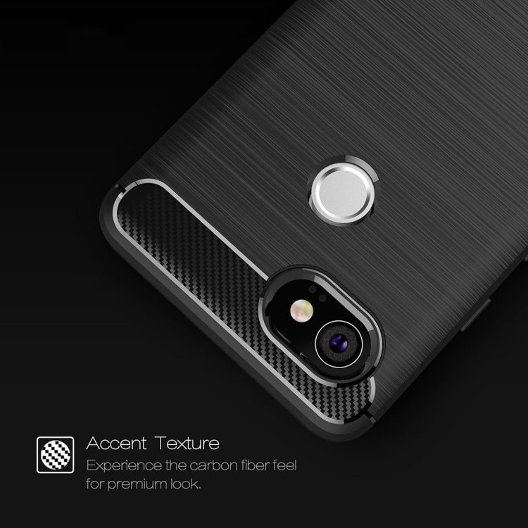 For Google Pixei 2 XL Brushed Texture Carbon Fiber Shockproof TPU Rugged Armor Protective Case
