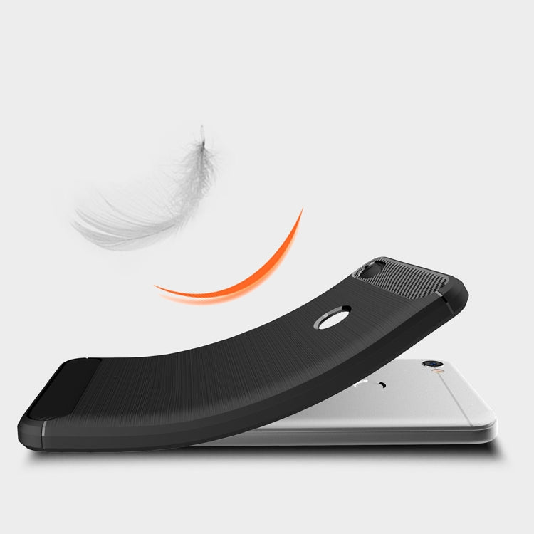For Xiaomi Redmi Note 5A Brushed Texture Carbon Fiber Shockproof TPU Rugged Armor Protective Case