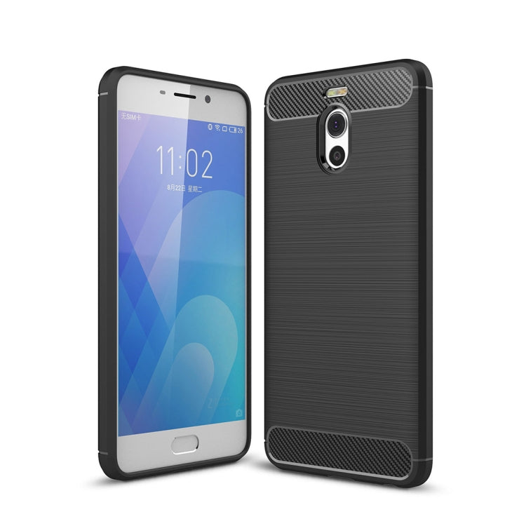 For Meizu  M6 Note Brushed Texture Carbon Fiber Shockproof TPU Rugged Armor Protective Case