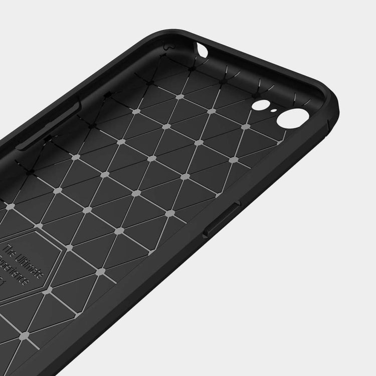 For OPPO A71 Brushed Texture Carbon Fiber Shockproof TPU Rugged Armor Protective Case