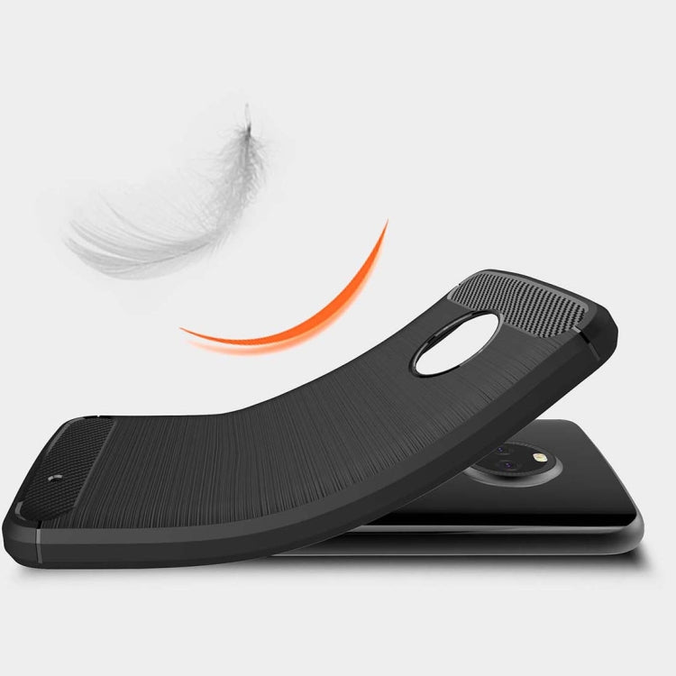 For Motorola Moto X4 Brushed Texture Carbon Fiber Shockproof TPU Rugged Armor Protective Case