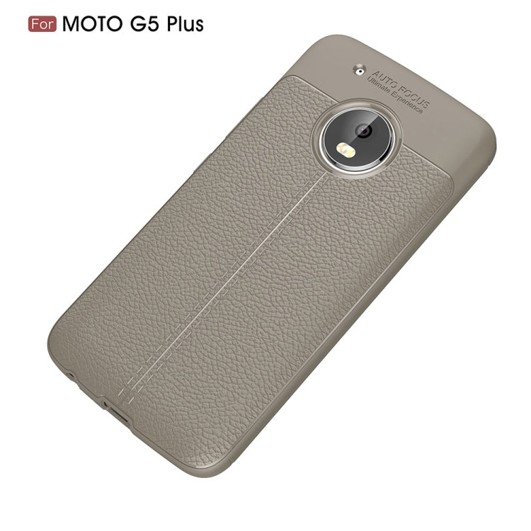 For Motorola Moto G5 Plus Litchi Texture TPU Protective Back Cover Case
