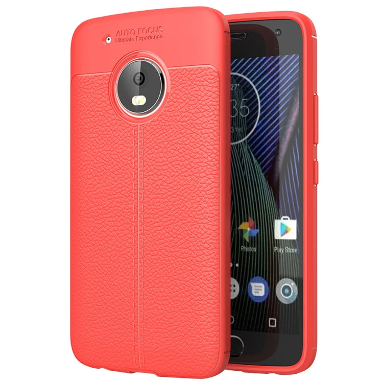 For Motorola Moto G5 Plus Litchi Texture TPU Protective Back Cover Case
