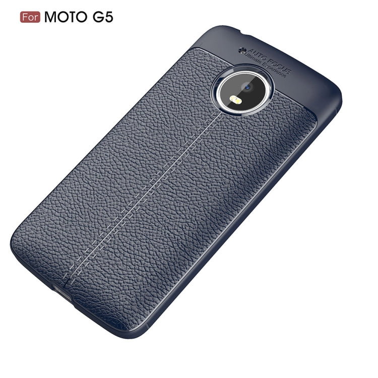 For Motorola Moto G5 Litchi Texture TPU Protective Back Cover Case