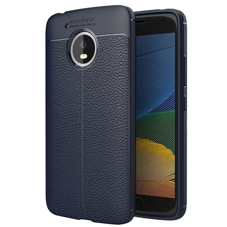 For Motorola Moto G5 Litchi Texture TPU Protective Back Cover Case