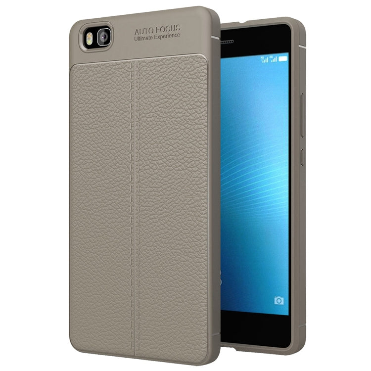 For Huawei P8 Lite Litchi Texture TPU Protective Back Cover Case