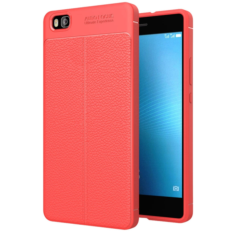 For Huawei P8 Lite Litchi Texture TPU Protective Back Cover Case