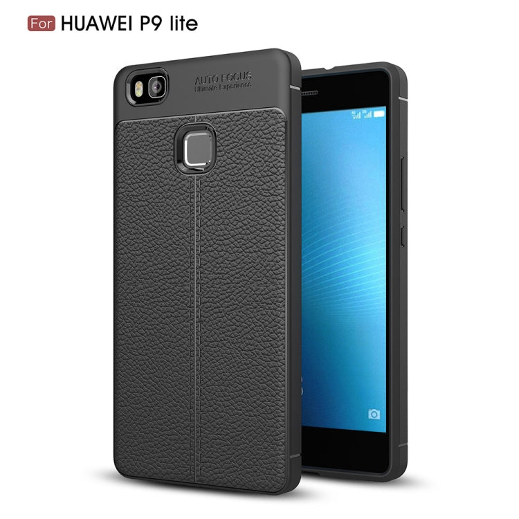 For Huawei P9 Lite Litchi Texture TPU Protective Back Cover Case