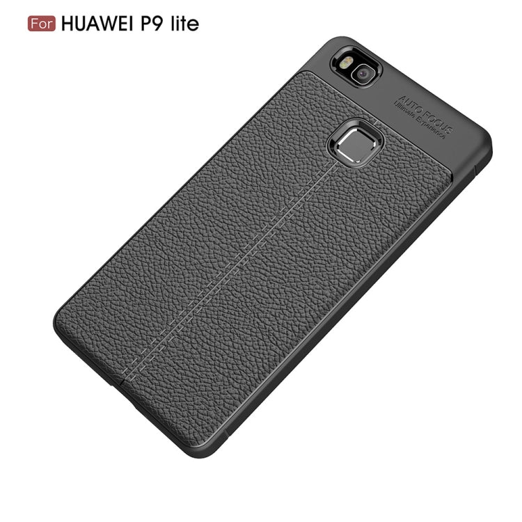 For Huawei P9 Lite Litchi Texture TPU Protective Back Cover Case