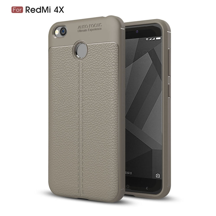 For Xiaomi  Redmi 4X Litchi Texture TPU Protective Back Cover Case