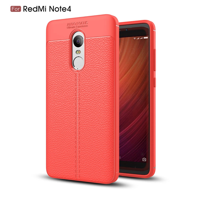 For Xiaomi  Redmi Note 4 Litchi Texture TPU Protective Back Cover Case