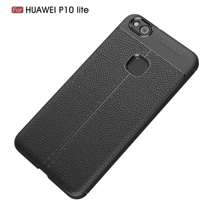 For Huawei P10 Lite Litchi Texture TPU Protective Back Cover Case