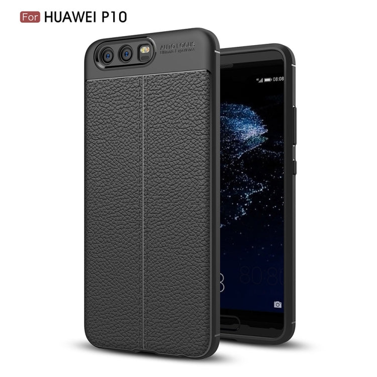 For Huawei P10 Litchi Texture TPU Protective Back Cover Case
