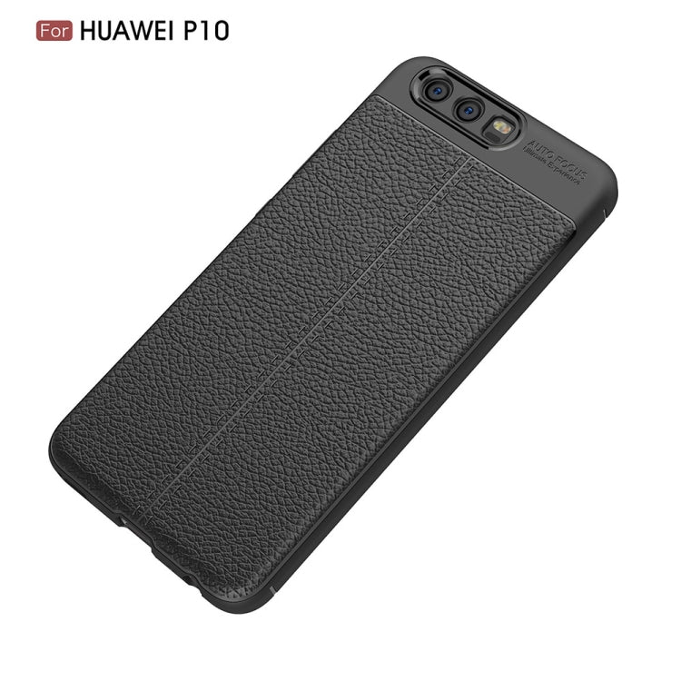 For Huawei P10 Litchi Texture TPU Protective Back Cover Case