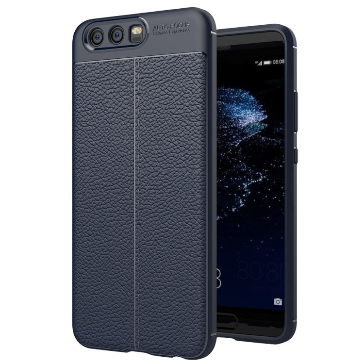 For Huawei P10 Litchi Texture TPU Protective Back Cover Case