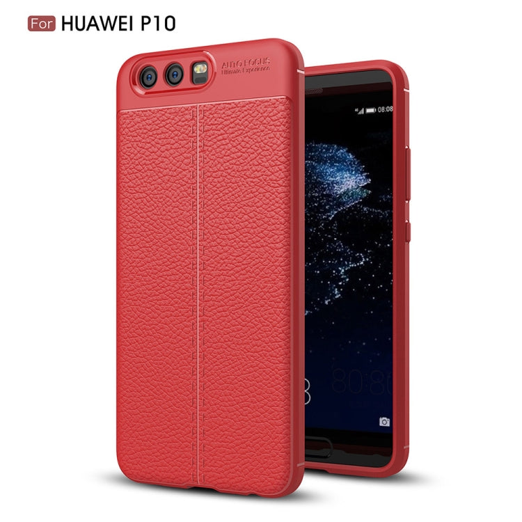For Huawei P10 Litchi Texture TPU Protective Back Cover Case