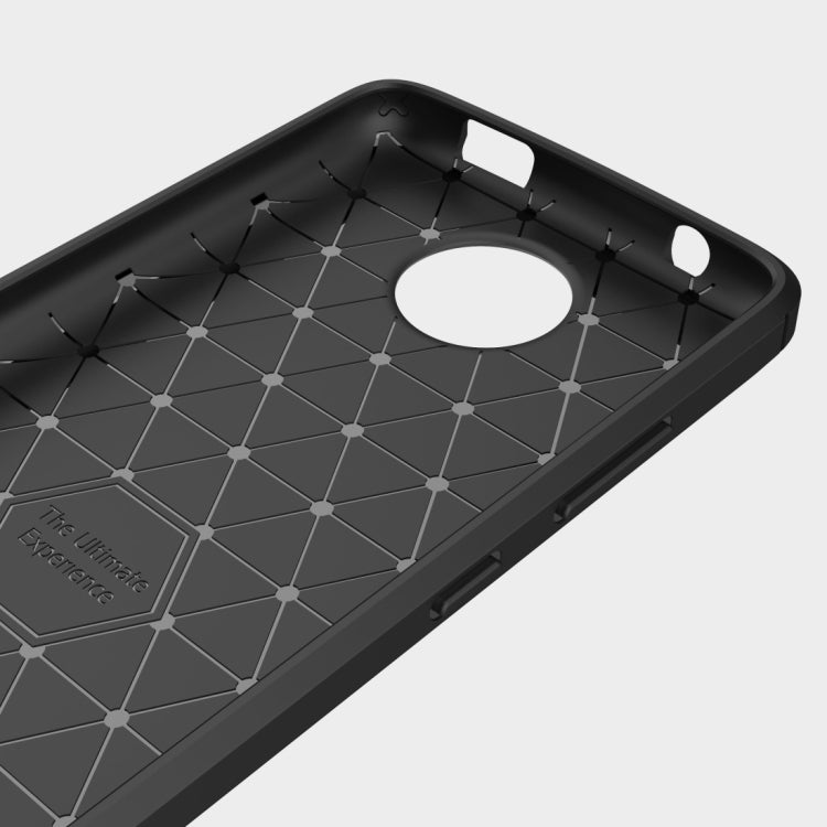 For Motorola Moto C Plus Brushed Texture Carbon Fiber Shockproof TPU Rugged Armor Protective Case
