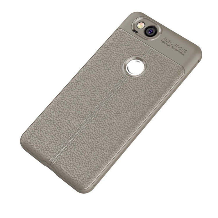 For Google Pixel 2 Litchi Texture Full Coverage TPU Protective Back Cover Case