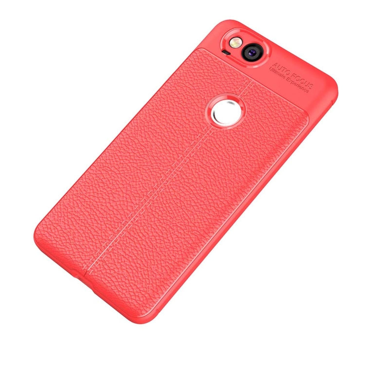 For Google Pixel 2 Litchi Texture Full Coverage TPU Protective Back Cover Case