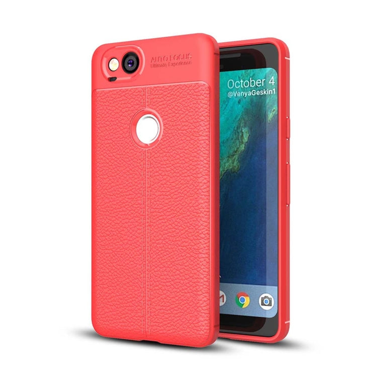 For Google Pixel 2 Litchi Texture Full Coverage TPU Protective Back Cover Case