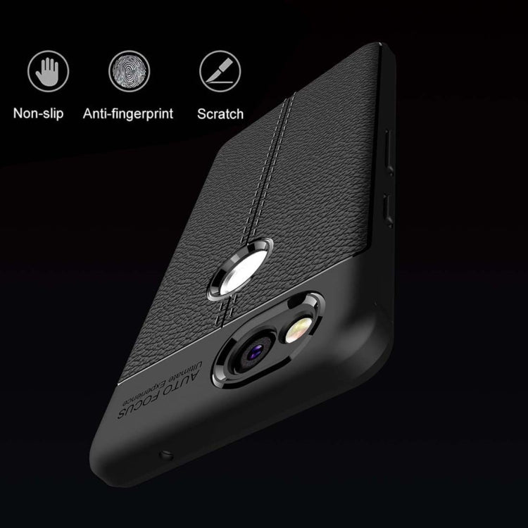 For Google Pixel 2 Litchi Texture Full Coverage TPU Protective Back Cover Case