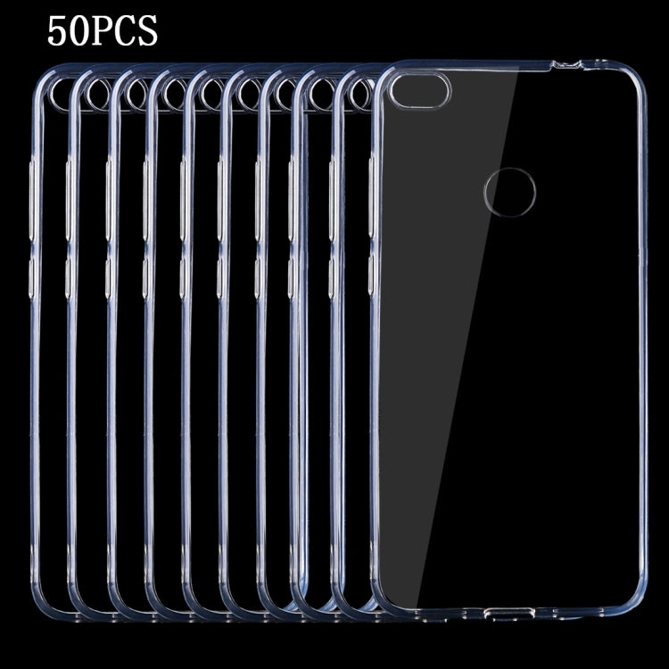 50 PCS for  Huawei P8 Lite (2017) 0.75mm Ultra-thin Transparent TPU Protective Case
