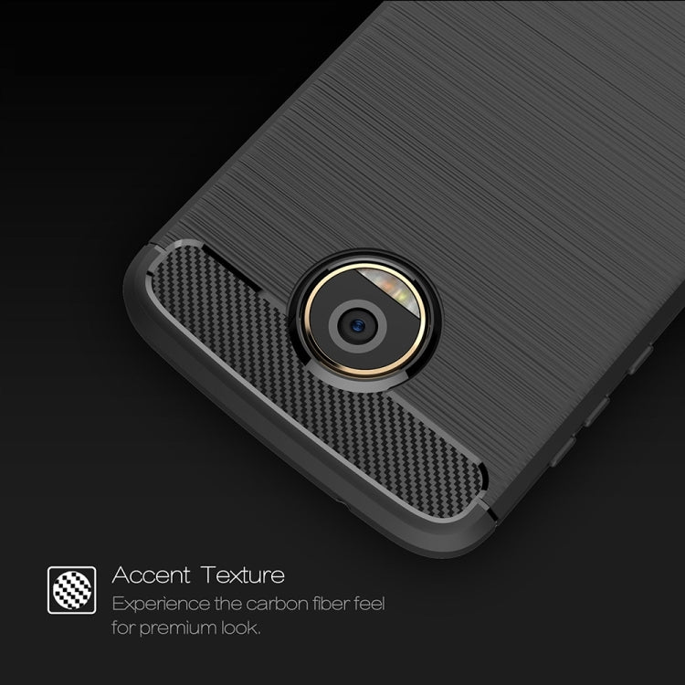 For Motorola Moto Z2 Play Brushed Texture Carbon Fiber Shockproof TPU Rugged Armor Protective Case