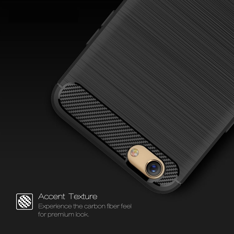 For OPPO  F3 Brushed Texture Carbon Fiber Shockproof TPU Rugged Armor Protective Case