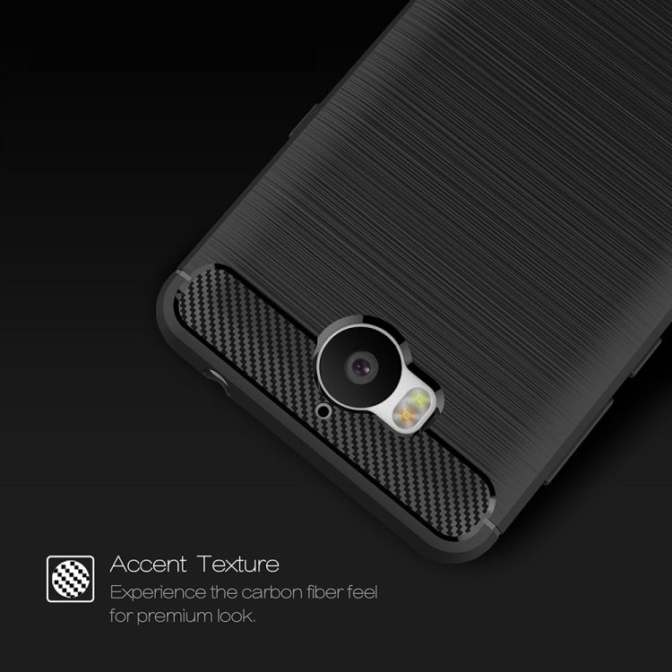 For Huawei Y5 (2017) Brushed Texture Carbon Fiber Shockproof TPU Rugged Armor Protective Case