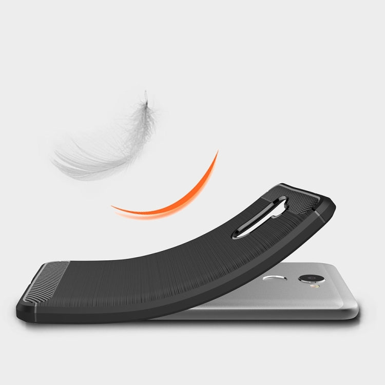 For Huawei Enjoy 7 Plus Brushed Texture Carbon Fiber Shockproof TPU Rugged Armor Protective Case