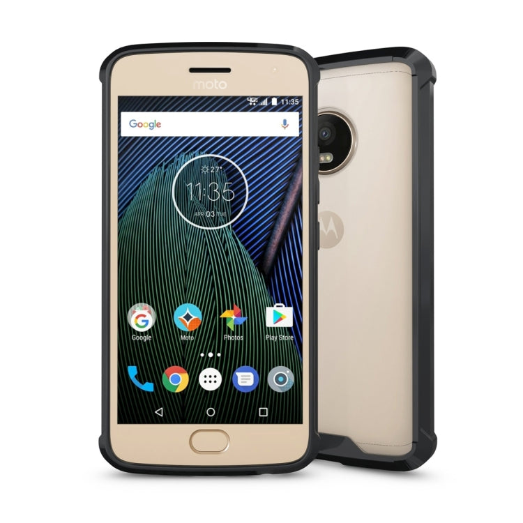 For Motorola G5 Plus Acrylic + TPU Transparent Armor Protective Case