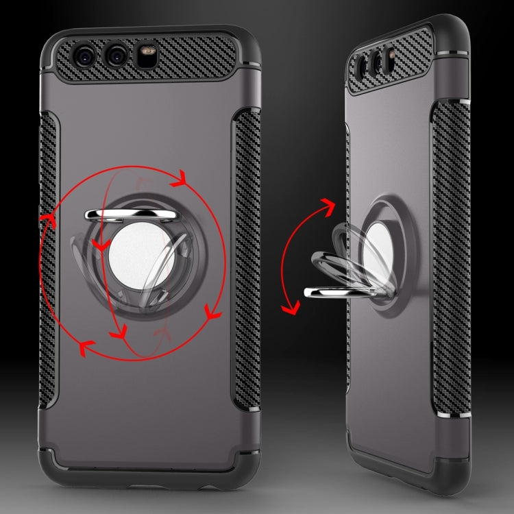 For Huawei P10 Plus Magnetic 360 Degree Rotation Ring Armor Protective Case