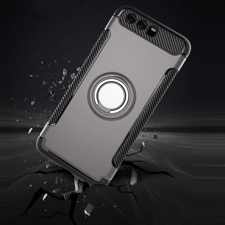 For Huawei P10 Plus Magnetic 360 Degree Rotation Ring Armor Protective Case