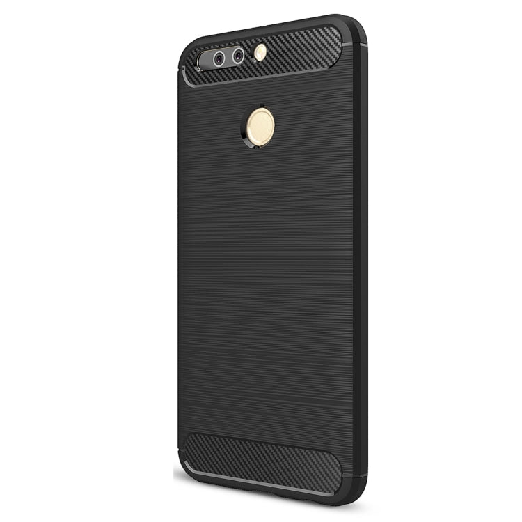 For Huawei  Honor V9 Brushed Carbon Fiber Texture Shockproof TPU Protective Cover Case