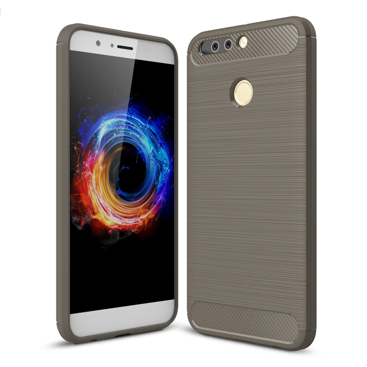 For Huawei  Honor V9 Brushed Carbon Fiber Texture Shockproof TPU Protective Cover Case