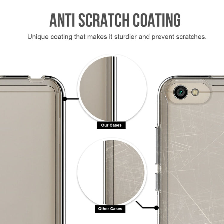 For Xiaomi  Redmi Note 5A & Redmi Note 5A Pro / Prime PC + TPU Chrome Plated Press Button Transparent Protective Back Cover Case(Transparent)
