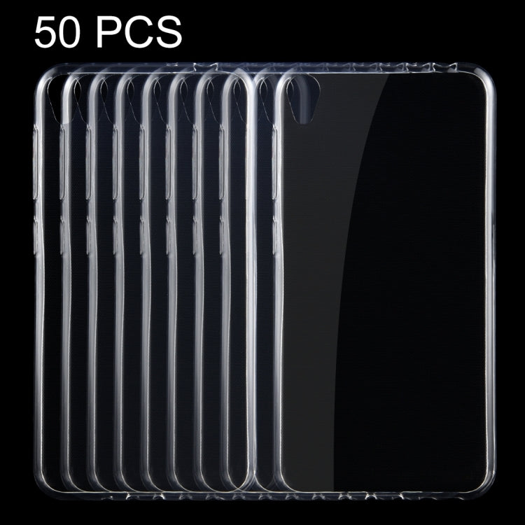 50 PCS for Asus ZenFone Live / ZB501KL 0.75mm Ultra-thin Transparent TPU Protective Case
