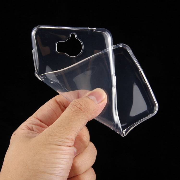 50 PCS for  Huawei Y5 (2017) 0.75mm TPU Transparent Protective Case Back Cover Shell