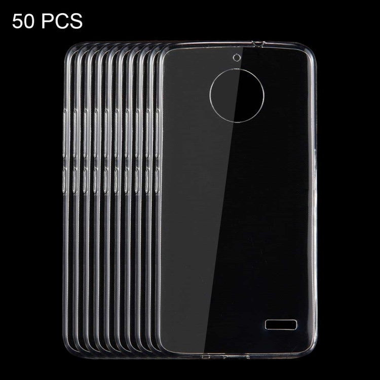 50 PCS For Motorola Moto E4 (EU Version) 0.75mm TPU Transparent Protective Case Back Cover Shell