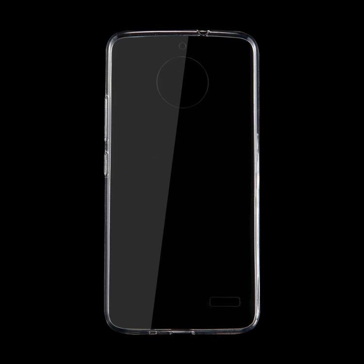 For Motorola Moto E4 (EU Version) 0.75mm TPU Transparent Protective Case Back Cover Shell(Transparent)