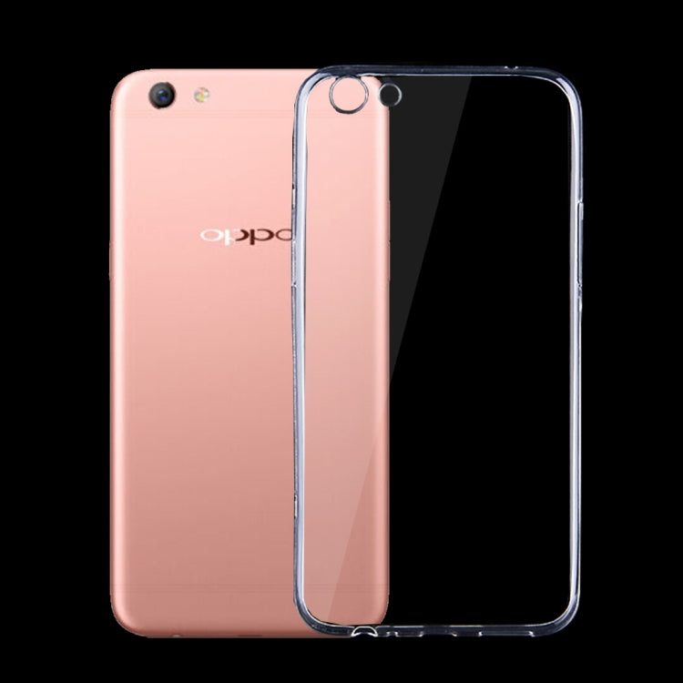 For OPPO R9s Plus 0.75mm Ultra-thin Transparent TPU Protective Case(Transparent)