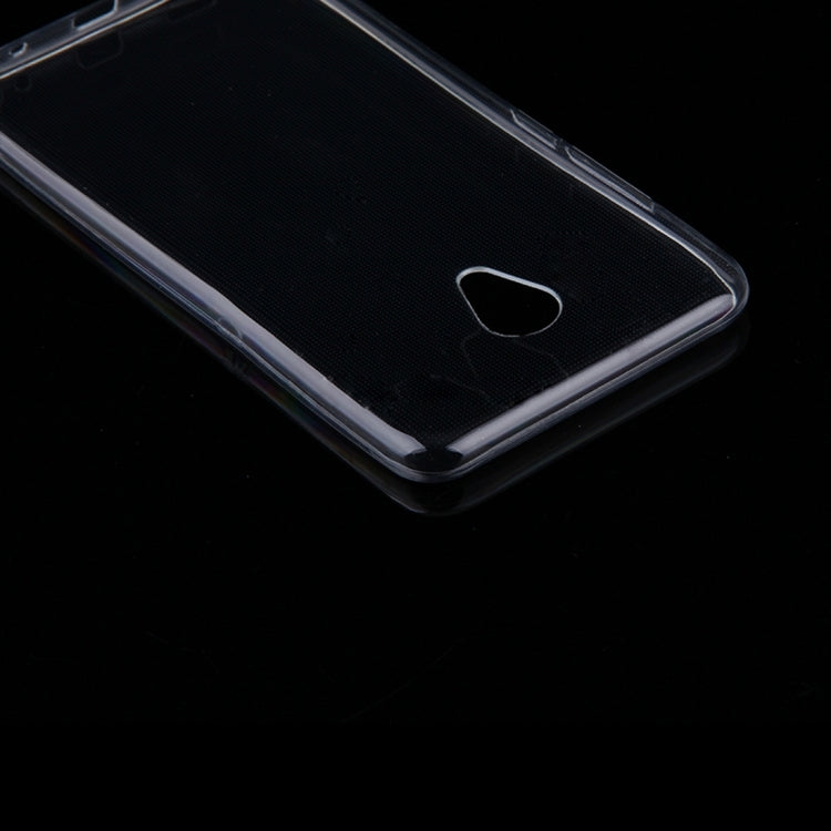 For Meizu M5 0.75mm Ultra-thin Transparent TPU Protective Case(Transparent)