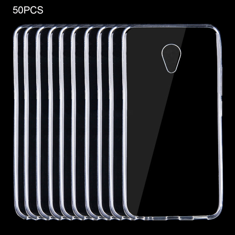 50 PCS for Meizu M5 0.75mm Ultra-thin Transparent TPU Protective Case(Transparent)