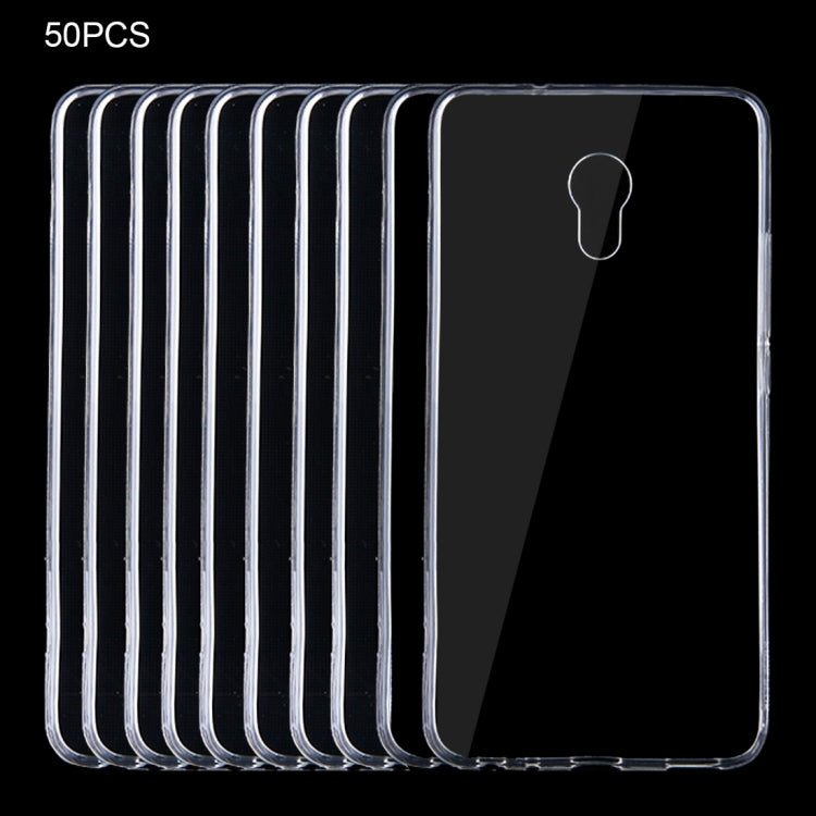 50 PCS for Meizu PRO 6 Plus 0.75mm Ultra-thin Transparent TPU Protective Case(Transparent)