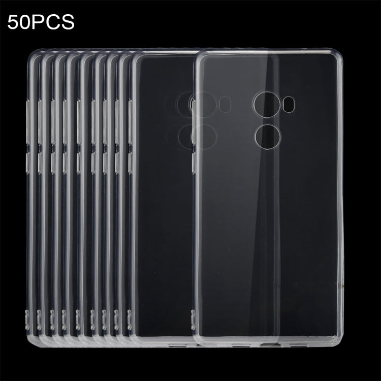 50 PCS for Xiaomi Mi Mix 2 0.75mm Ultra-thin Transparent TPU Protective Case