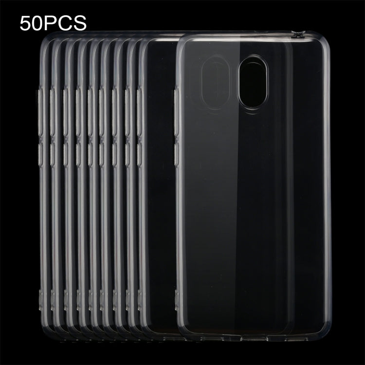 50 PCS for Meizu M6 0.75mm Ultra-thin Transparent TPU Protective Case