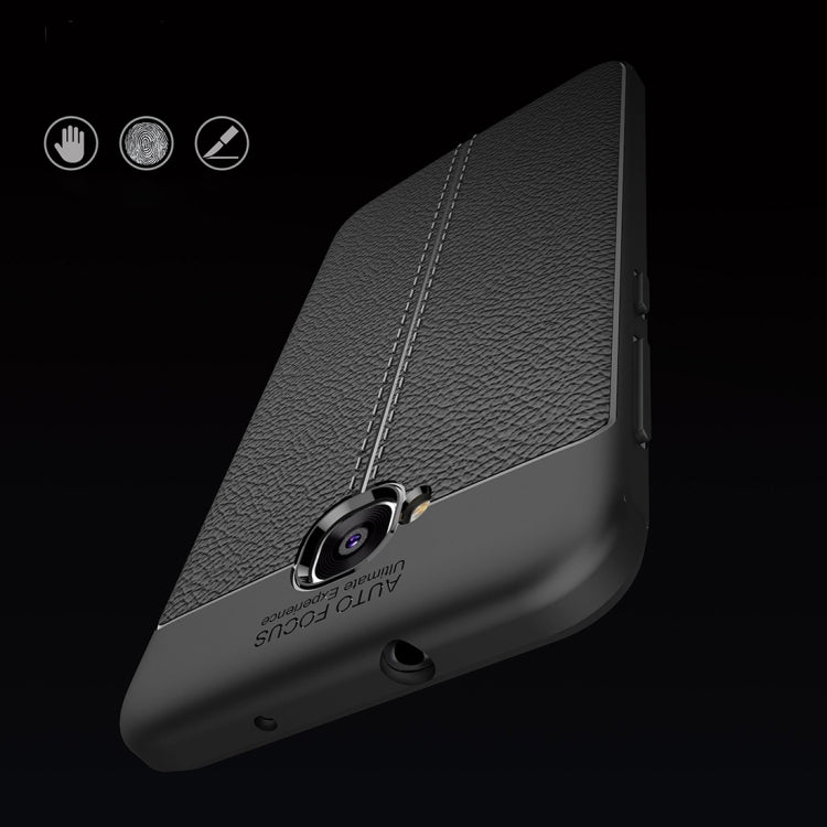 For Asus Zenfone 4 Selfie (ZD553KL) Litchi Texture Soft TPU Anti-skip Protective Cover Back Case