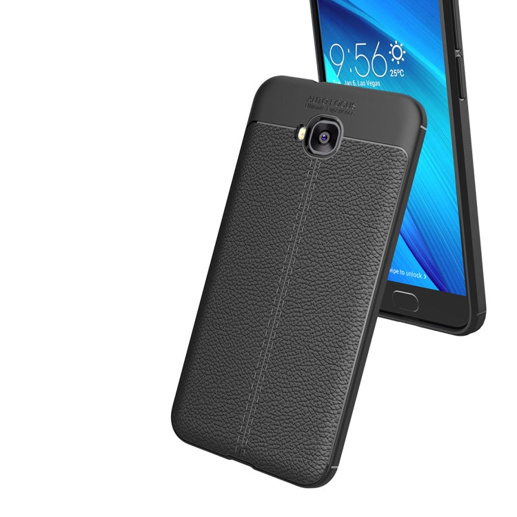 For Asus Zenfone 4 Selfie (ZD553KL) Litchi Texture Soft TPU Anti-skip Protective Cover Back Case