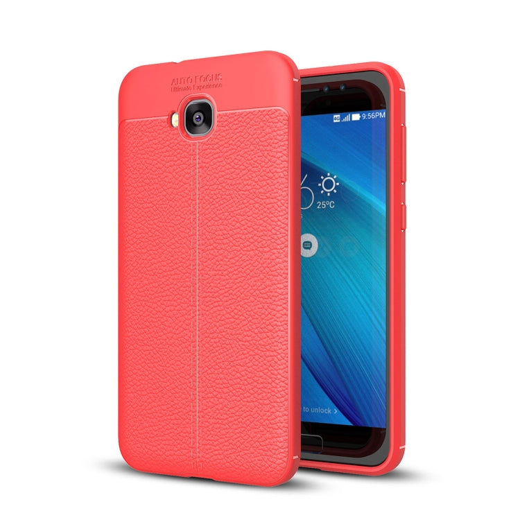 For Asus Zenfone 4 Selfie (ZD553KL) Litchi Texture Soft TPU Anti-skip Protective Cover Back Case